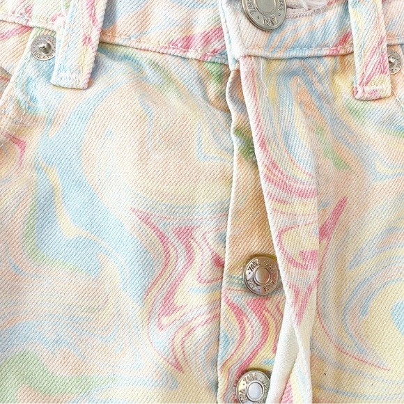 ZARA Marbled Pastel Cut Off Shorts Vacation - Picture 5 of 6